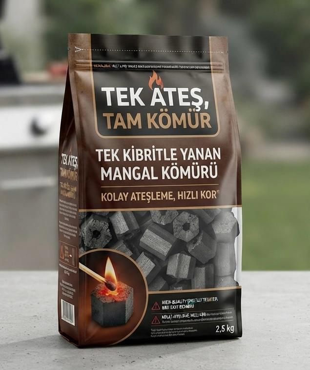 Tek Kibritle Yanan Mangal Kömürü