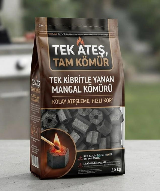 Tek Kibritle Yanan Mangal Kömürü